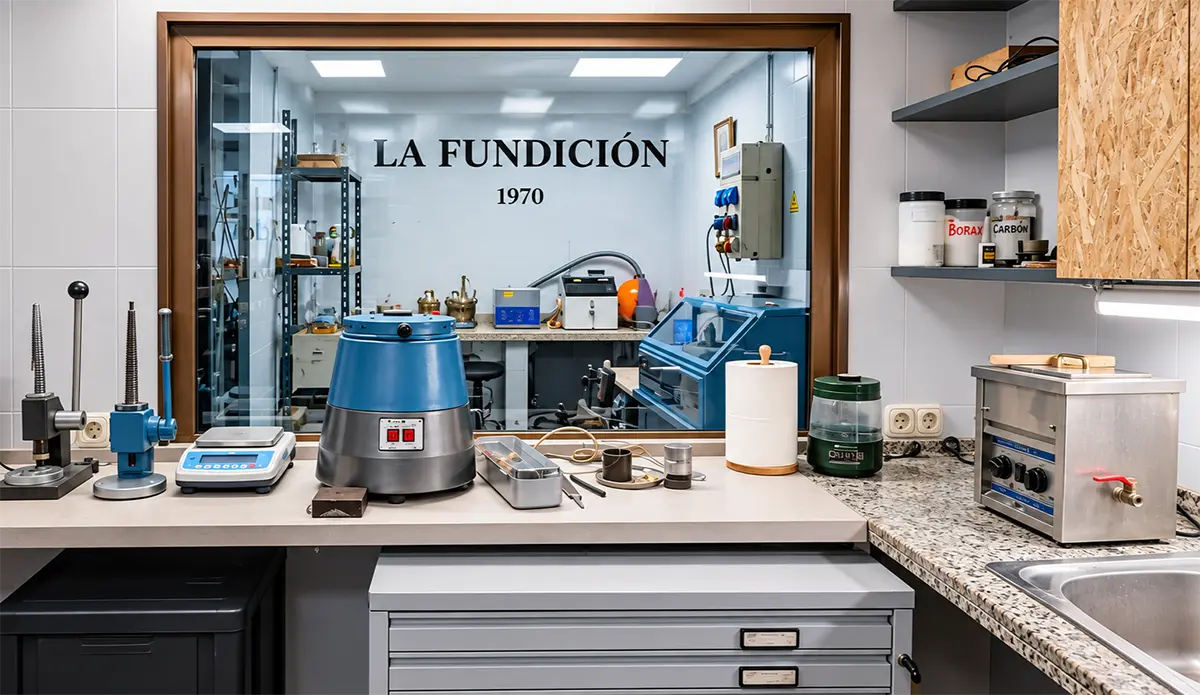 Zona de trabajo del taller de joyería