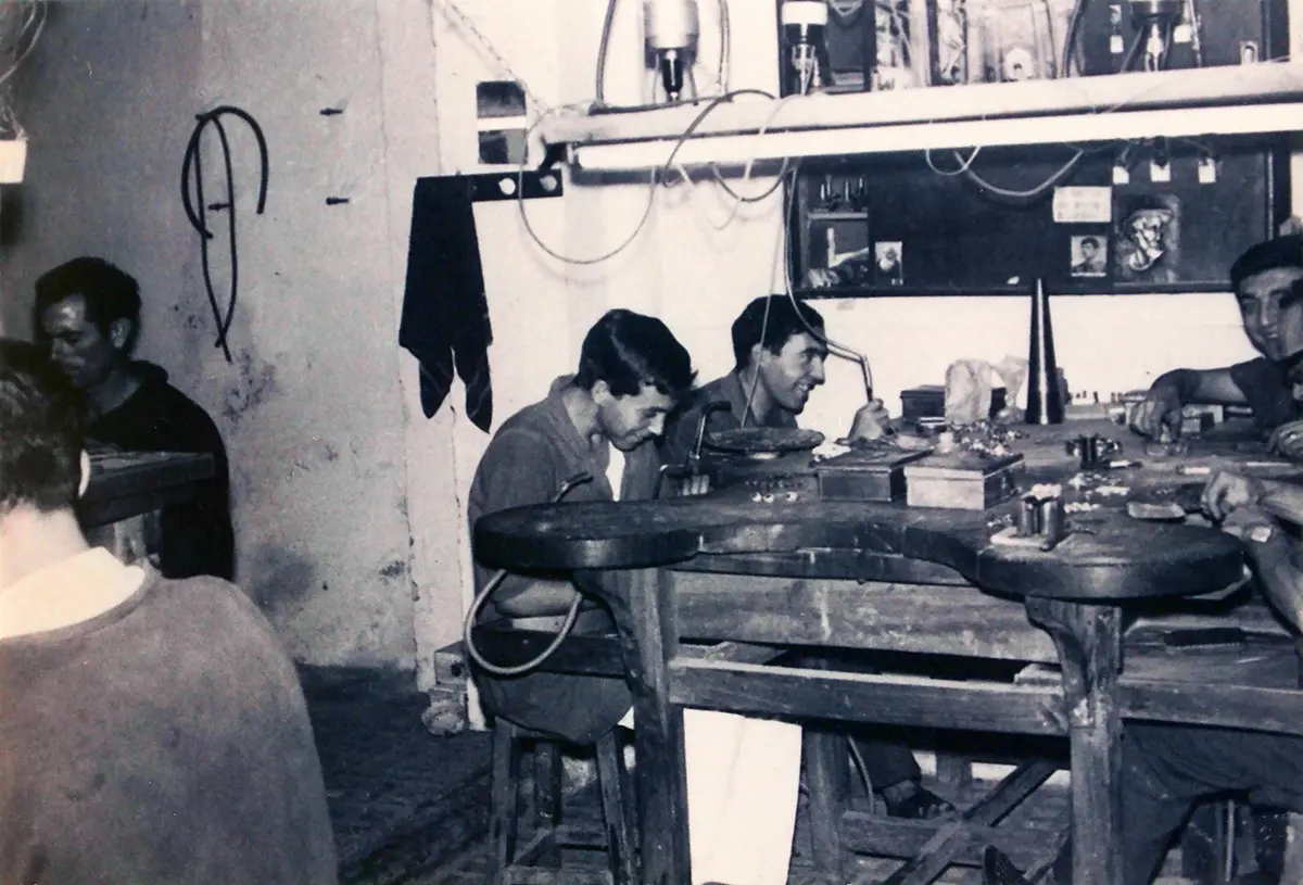 Taller de la calle Enriqueta Lozano en los años 70